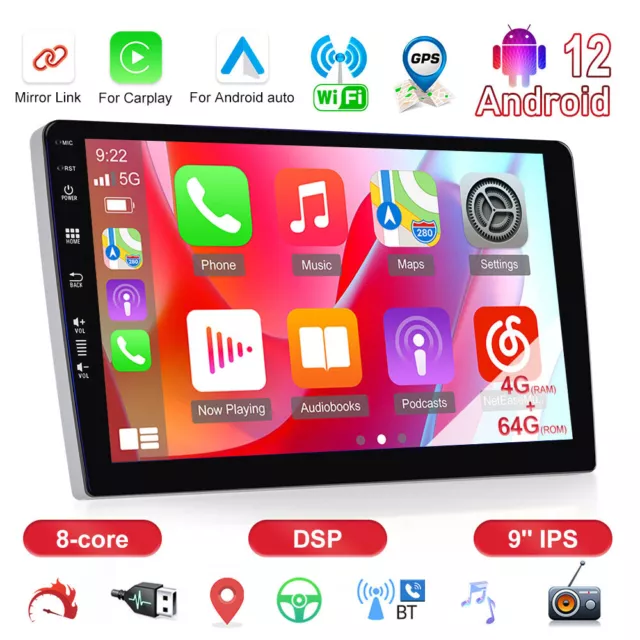 9" 4G+64G Android 13.0 Wireless Carplay Android Auto GPS Navi Car Radio Stereo