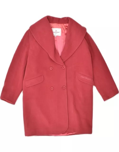 LAURA BIAGIOTTI Girls Double Breasted Coat 9-10 Years Medium Red Wool GM05