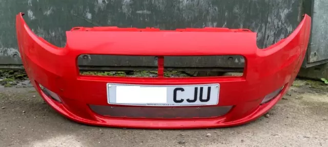 2006 Fiat Grande Punto 3 Door Hatchback Front Bumper Red - Please See Condition