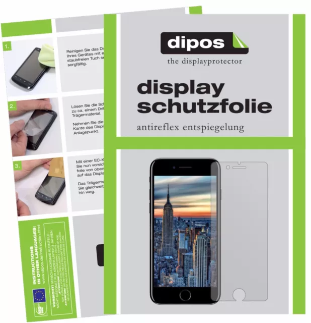 2x Schutzfolie für Apple iPhone 8 Plus matt Displayschutzfolie Display Schutz