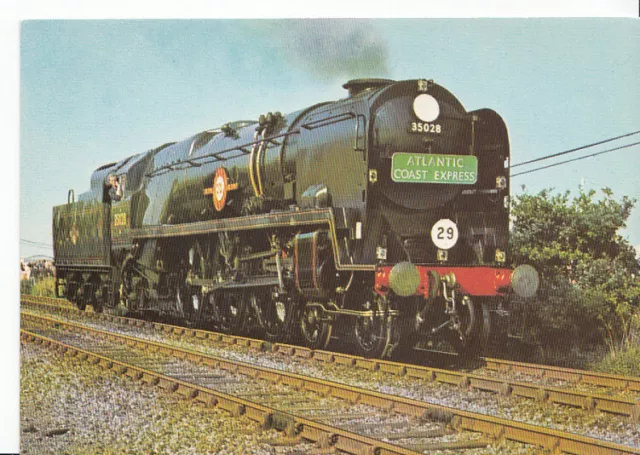 Railways Postcard - Trains - S.R.Bulleid Pacific 4-6-2 No.35028 -   EB192