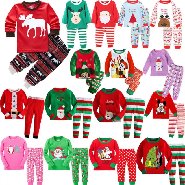 Kid Baby Girl' Boys Christmas Winter Sleepwear Nightwear Pyjamas Outfits Set ＇~↑