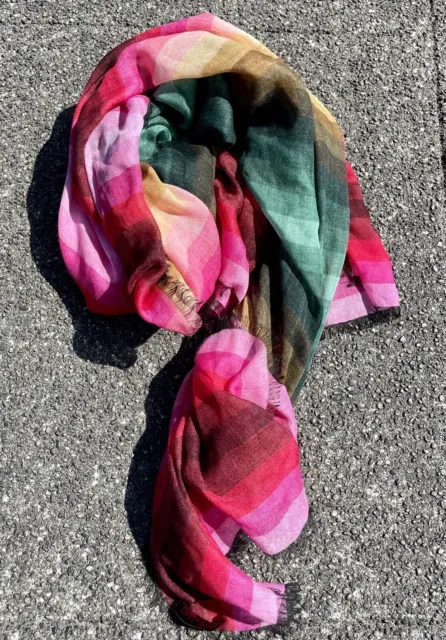 VALENTINO Multicolored Extra Large Scarf Cashmere 78”x55”