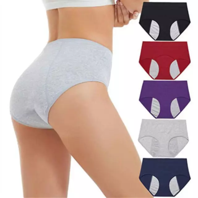 Womens Periode Knickers Hosen Baumwolle Damen Leakproof Menstrual Z1R8