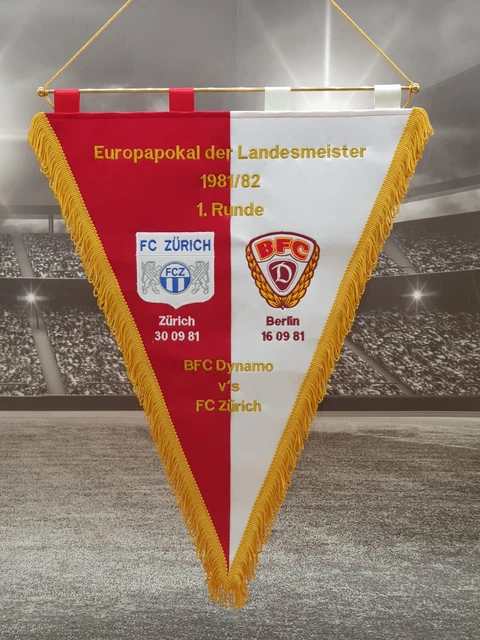 Fanion ASSE Dynamo Saint-Étienne X BFC 1981 - Objet De Collection