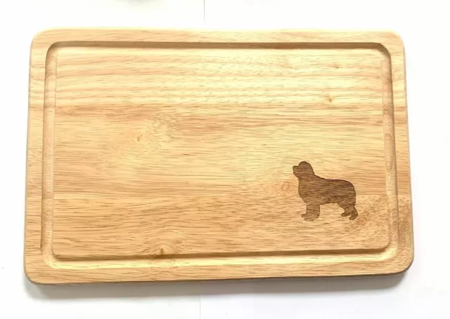 Newfoundland Dog Wooden Chopping Board Cheese Serving Bread Board