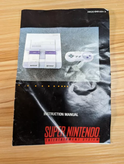 Super Nintendo Instruction Manual HW(A)-SNS-USA-3