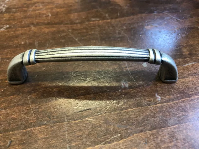 *NEW* Hafele Pewter Finish Cabinet Handle Pull 4-1/4" Length Italy 120.74.902