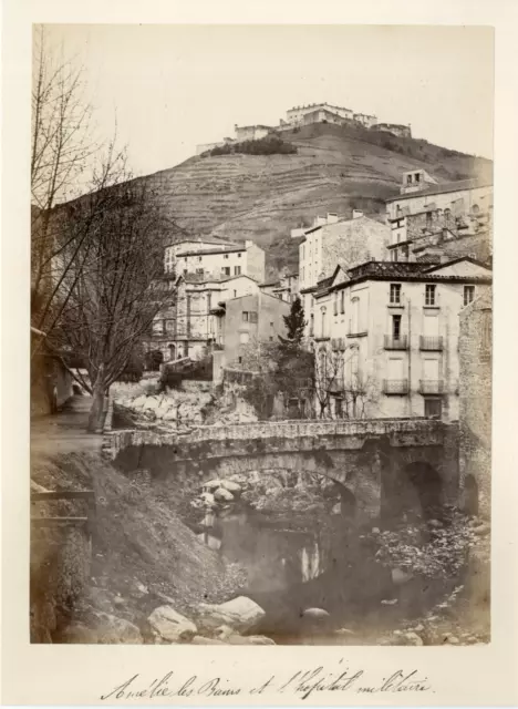 France, Amélie-les-Bains, hôpital militaire, ca.1870, Vintage albumen print vint