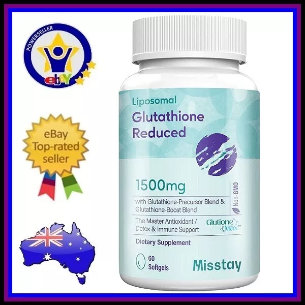 LIPOSOMAL GLUTATHIONE 1500mg Master Antioxidant Anti Aging Detox Immune Support