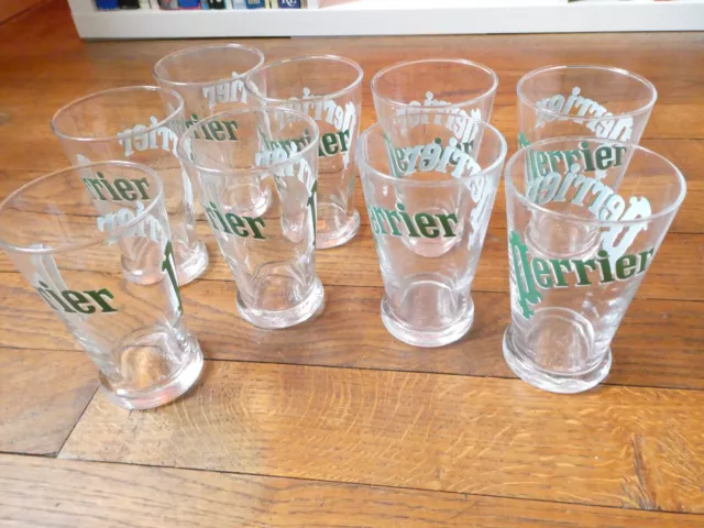 Lot de 9 verres bistrot PERRIER