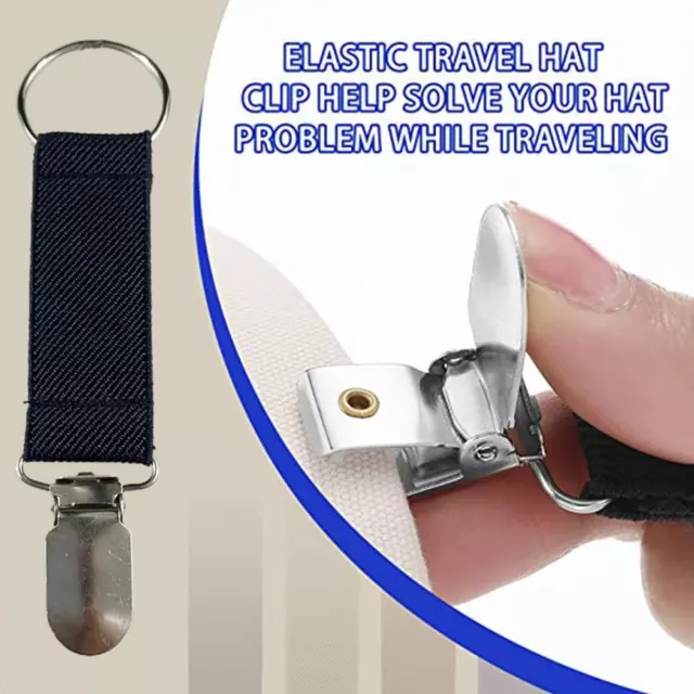 Clips écharpe chapeau sur sac porte-chapeau pour accessoire bagage voyage enf K7