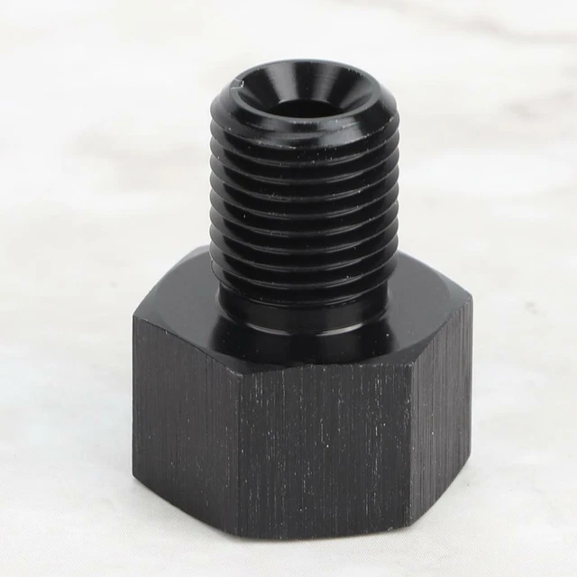 Adattatore An6 Maschio Dritto Adattatore Unione Svasato AN-6 Maschio Dritto - In Alluminio Nero Per Tubazioni Olio/carburante Adattatore Svasato AN-6