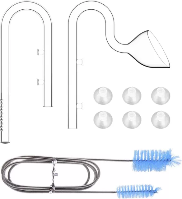 Aquarium Glass Mini Lily Inflow & Outflow Sets for Mini Nano Tank Filter #2