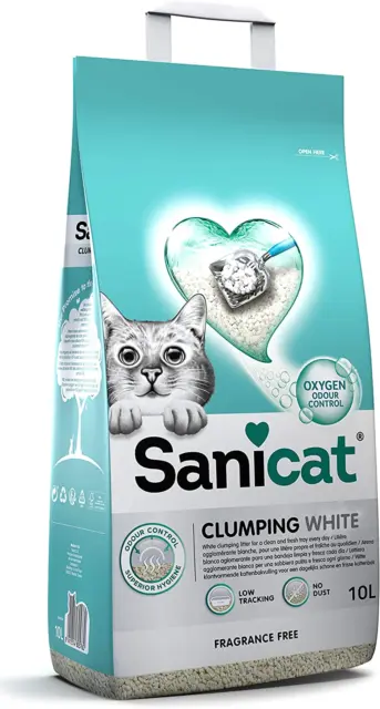 Sanicat Clumping blanco sin perfume 10 L