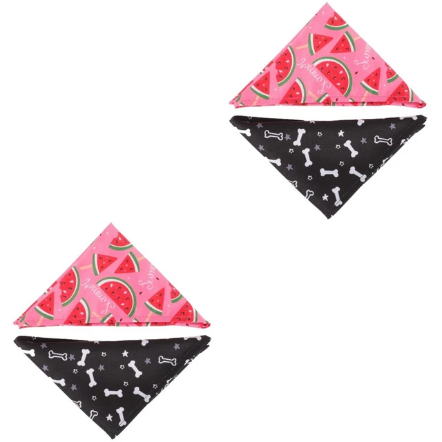 Cuchillo de poliéster para pelo de mascota bandana sandía perro bufanda triangular dibujos animados perro
