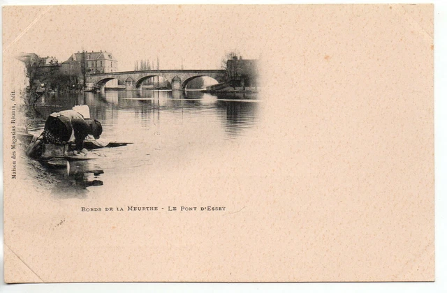 ESSEY LES NANCY - Meurthe & Moselle - CPA 54 - la Meurthe au pont - Lavandieres