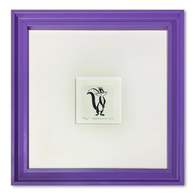 Penelope Pussycat Framed Limited Edition Etching with Hand-Tinted Color Numbered