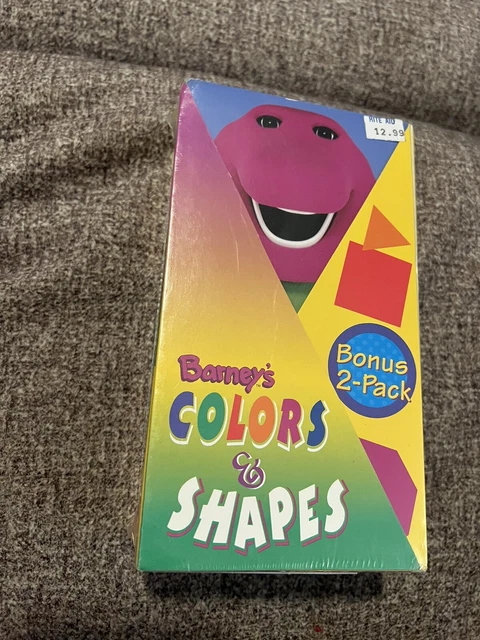 BARNEY COLORS & Shapes Sing-Along Bonus 2-Pack VHS Video Tapes Set ...