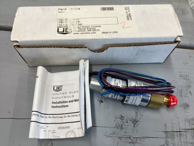 United Electric Controls Pressure Switch by #10-C14 Brand New Spectra 10 Series