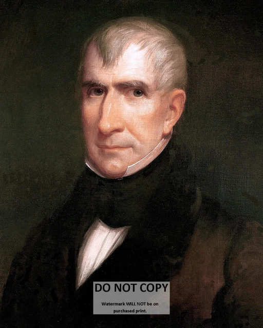 President William Henry Harrison Reprint Of Official Painting 8X10 Photo (Mw752)
