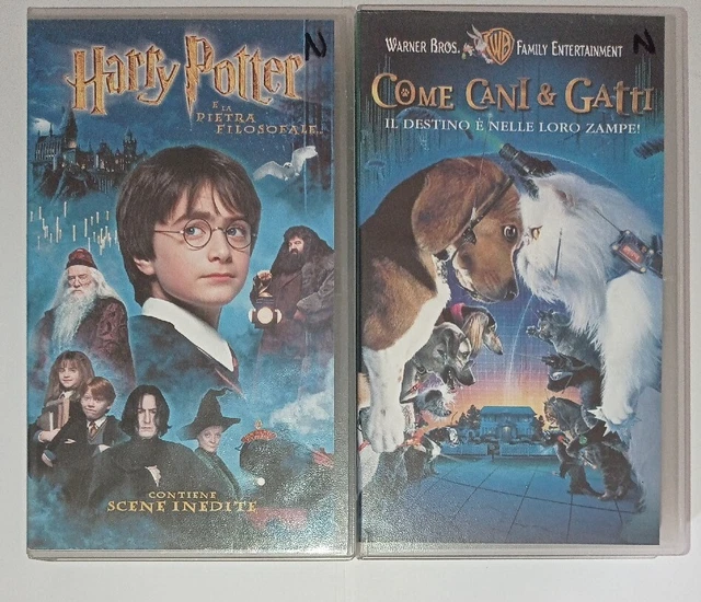 VHS HARRY POTTER E La Pietra Filosofale + Come Cani E Gatti 2001