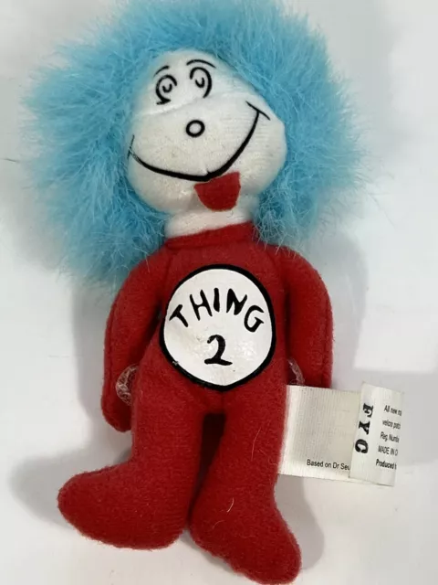 Dr Seuss The Cat In The Hat Thing 2 Plush Toy 4.5” Pre-owned. Kellogg Company.