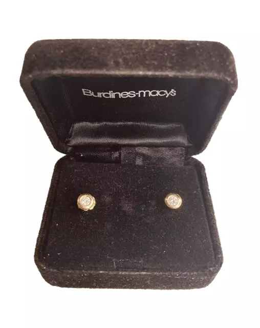 Diamond Bezel Stud Earrings (1/4 ct. t.w.) in 14k Gold