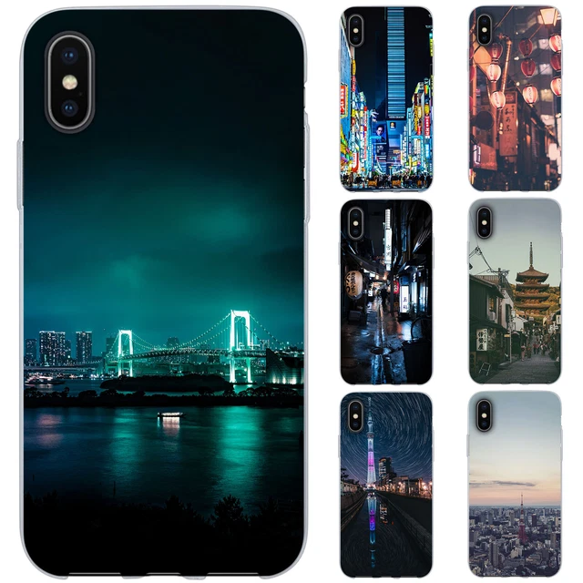 dessana Tokio Downtown Silikon Schutz Hülle Case Handy Tasche Cover für Apple