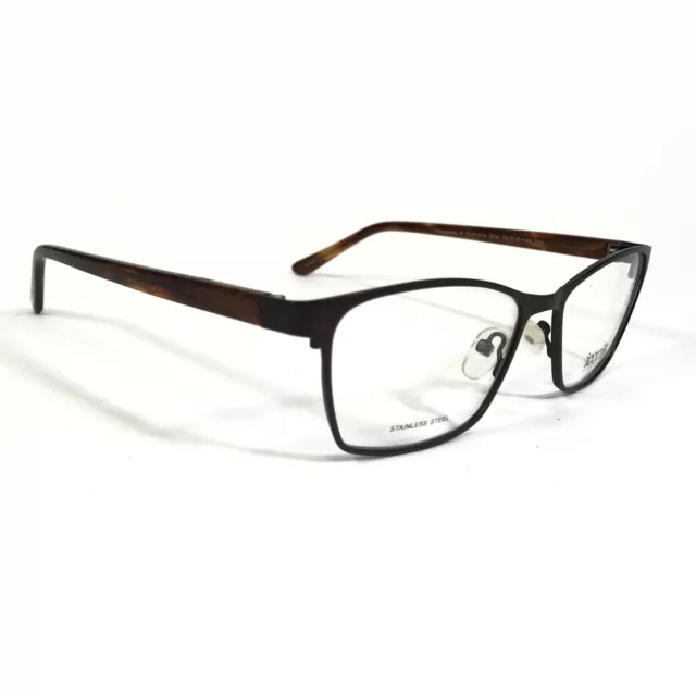 Iconik Eyeglasses Frames Shai C01 Brown Tortoise Square Full Rim 52-16-140 2