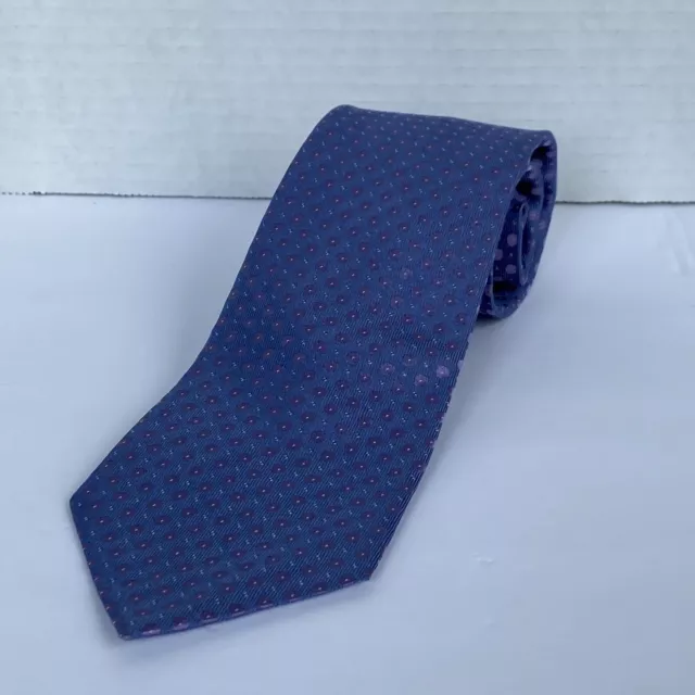 Calvin Klein Men's Silk Blend Tie Stunning Blue Purple Geometric Pro Stylish Men