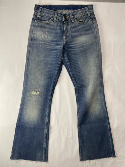 Levi’s 646 Retro Orange Tab Bell Bottoms Denim Jeans Size 26x34 Fits 28x27.5 EUC