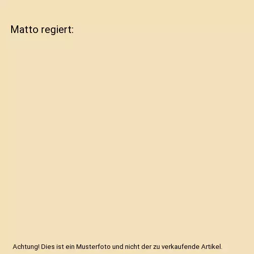 Matto regiert, Friedrich Glauser