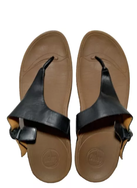 Fit Flop  Size 11 Black And Brown Thong Sandals