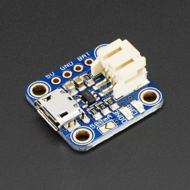 Adafruit Micro Lipo, MicroUSB Jack LiIon/LiPoly charger, v1, 1904