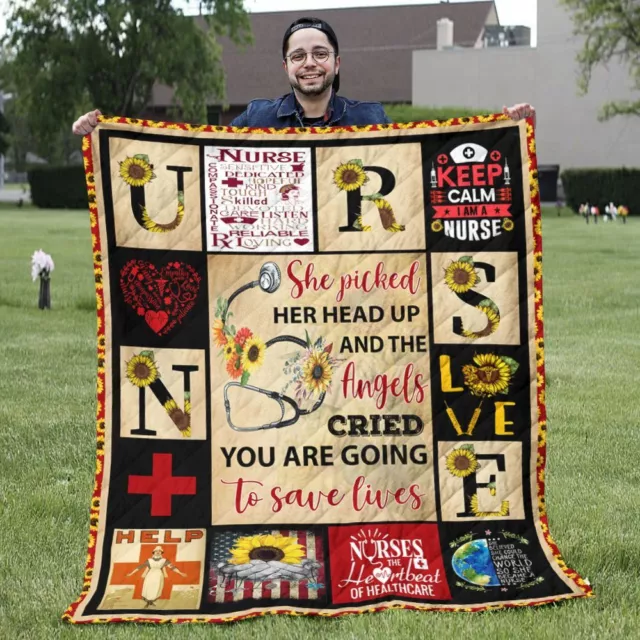 Nurse Quilt, Keep Calm I Am A Nurse Quilt Blanket, Gifts For Nurses