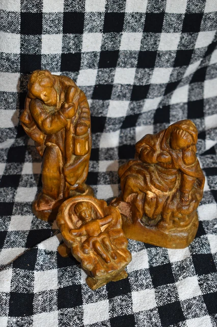 Krippenfigur Holz geschnitzt alt