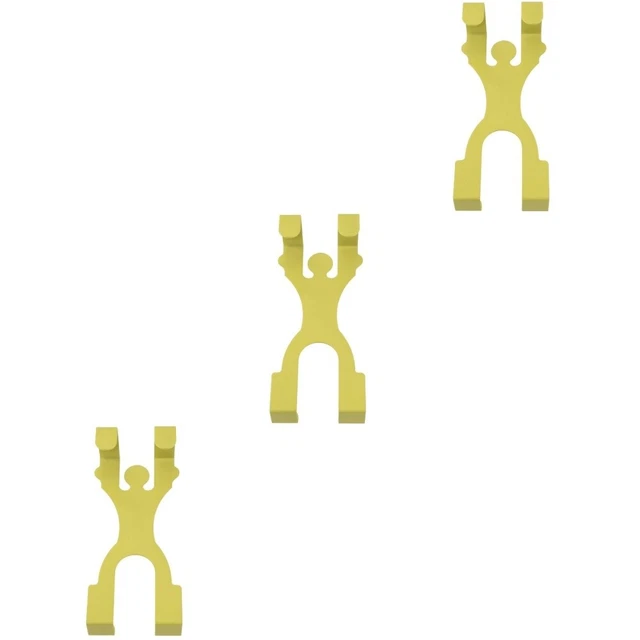3pcs Men Shaped Heavy Duty Stainless Steel Over the Door Hooks Coat Towel Hooks