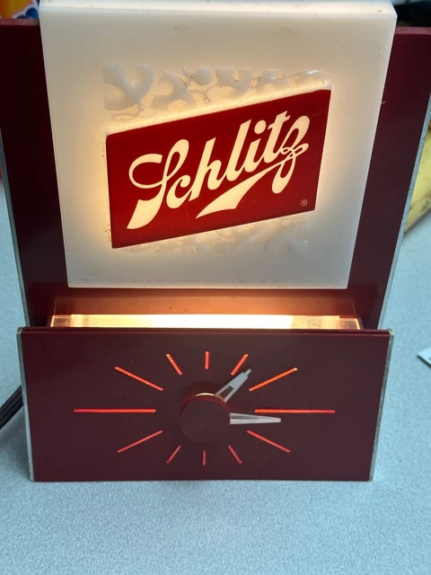 Vintage Schlitz Table Clock-8" X 10"