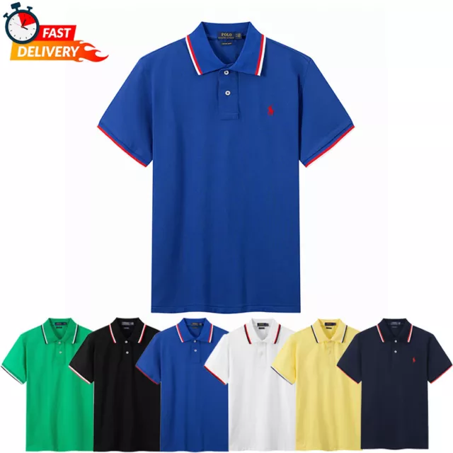 Hombres Nuevo Polo Ralph Lauren de manga corta de negocios de ocio Talla S-2XL