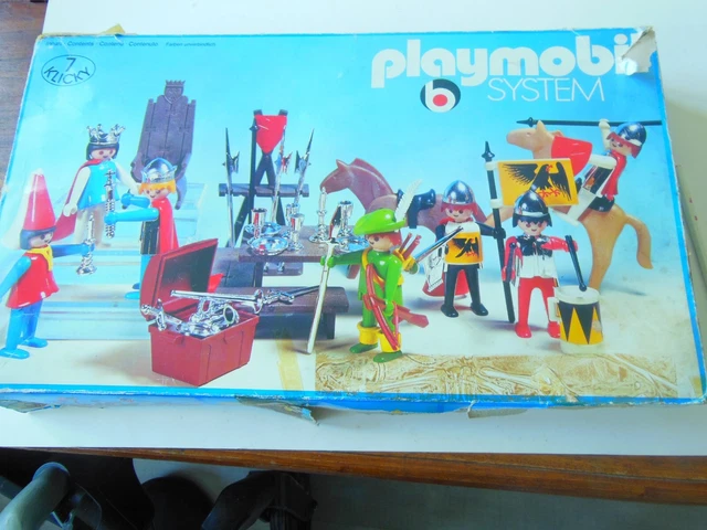 PLAYMOBIL 3405 Super Set Chevaliers Médiéval - Banquet, Chariot, Personnages - Vintage