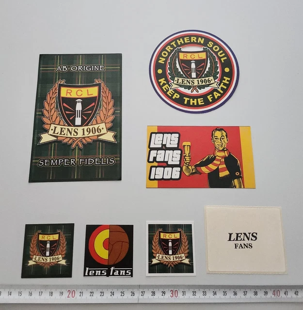 Autocollants RC Lens - Stickers Football Racing Club De Lens - Multicolore, Fabriqué En France