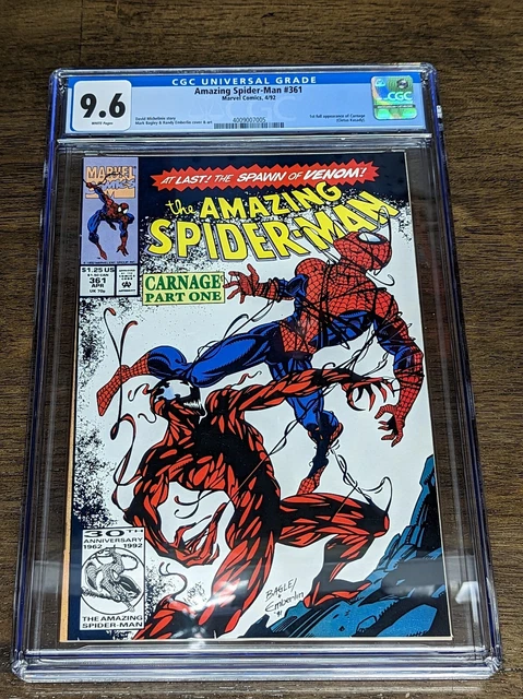 Amazing Spider-Man # 361 CGC 9.6 Graded First Full Appearance  Of Carnage