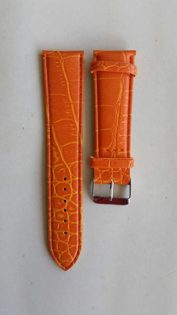 CINTURINO PER OROLOGIO SIMILPELLE PITONATO COLORI VARI 12 14 16 18 20 22 24 26mm - Foto 3