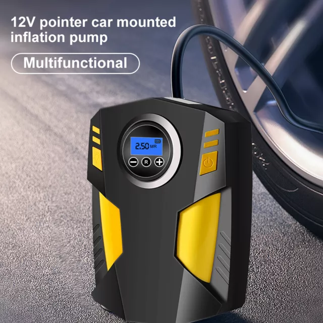 Car Tyre Inflator Pump Digital Portable Vehicle 150PSI Air Compressor LED Light