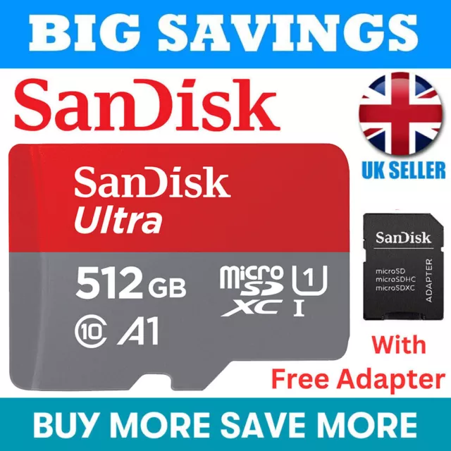 SanDisk Ultra Micro SD Card 32GB 64GB 128GB 512GB Class 10 Memory Card SDHC SDXC