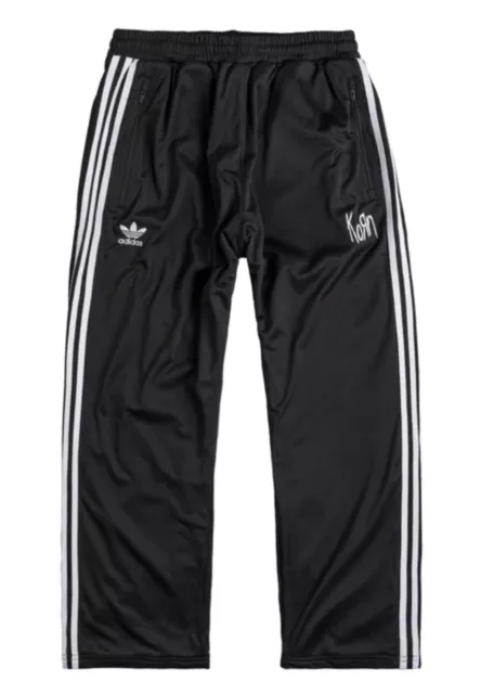 Adidas X KoRn Tracksuit Pants Bottoms Black  IN9110 (SIZE LARGE)