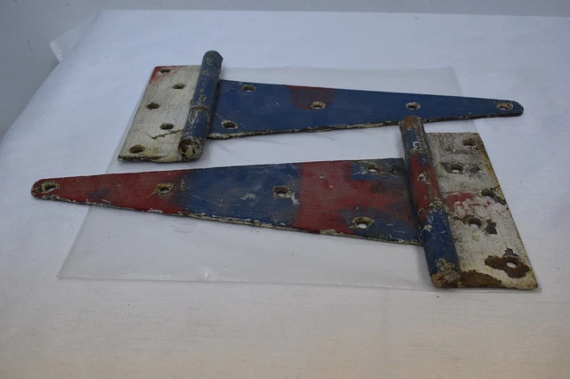 Vintage 14" Large Barn Door Hinges Heavy Metal Farm House Decor