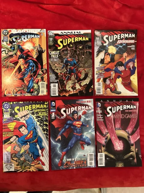 DC Comics SUPERMAN Lot of 6 Annuals / Specials see pics and description