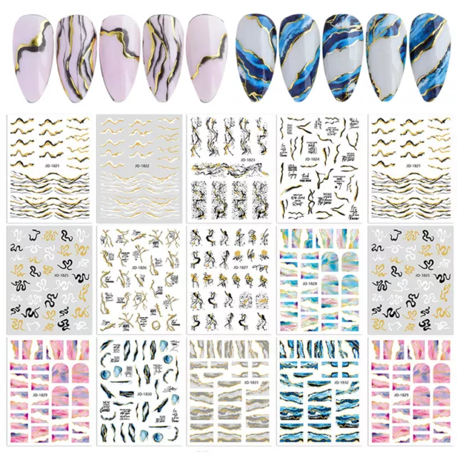 Complet Taille Autocollants pour Ongles Vernis Orteil Manucure Art Soi Clé Décor